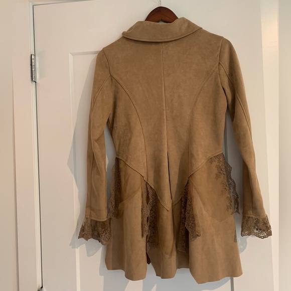 Venus Faux Suede Top with Lace Detailing - Picture 3 of 3